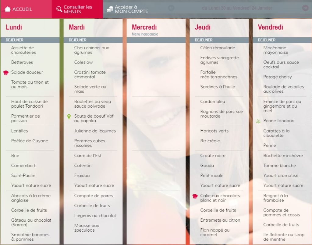  Exemple  de  menu  Saint Dominique Nancy